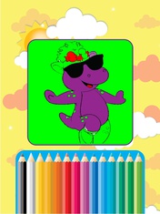 Dinosaurs Village coloring page Barney Friends