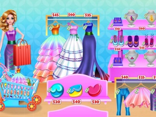 Shopping mall & dress up game