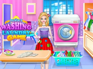 Olivias washing laundry game
