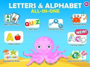 Letter Quiz, Alphabet & ABC Tracing app for kids