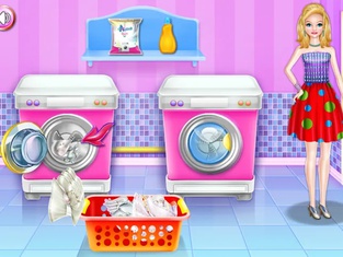 Olivias washing laundry game