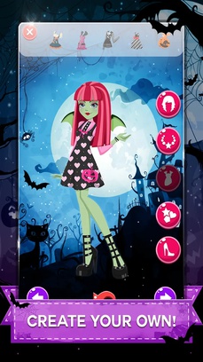 " Descendants of Monster Girl " Dress-up - Ever after Halloween hight party salon game