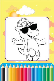 Dinosaurs Village coloring page Barney Friends