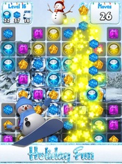 Snowman Games and Christmas Puzzles - Match snow and frozen jewel for this holiday countdown