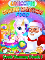 Unicorn Cooking Christmas Food