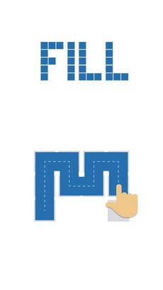Fill one-line puzzle game