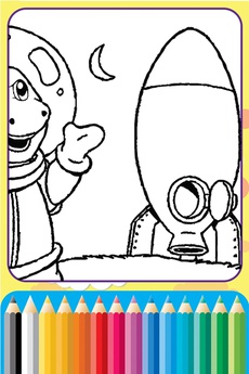 Dinosaurs Village coloring page Barney Friends