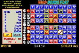 Keno Bonus Play