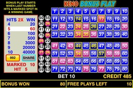 Keno Bonus Play