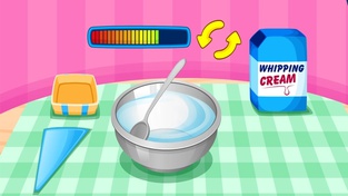 Cooking colorful cupcakes game