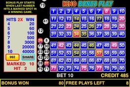 Keno Bonus Play