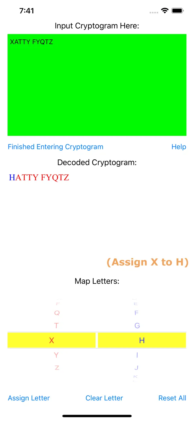 Cryptogram-Assistant - iPhone/iPad игра. Играть онлайн на Chedot.com