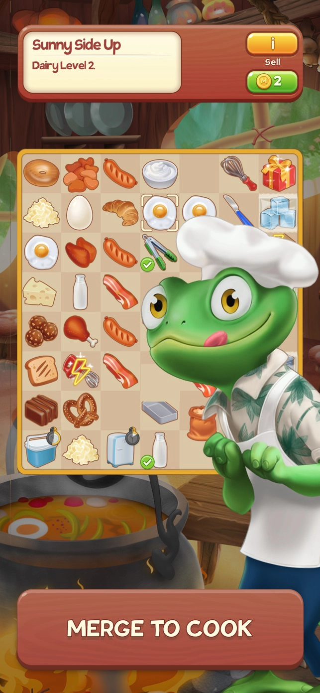 Merge Inn - Idle Cooking Game - iPhone/iPad game play online at Chedot.com