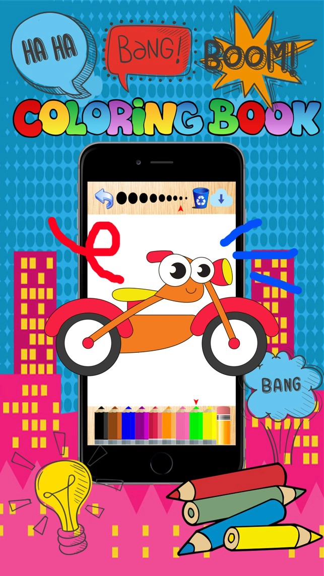 Download Vehicle Coloring Book Free Crayon Game For Toddler Iphone Ipad Game Play Online At Chedot Com