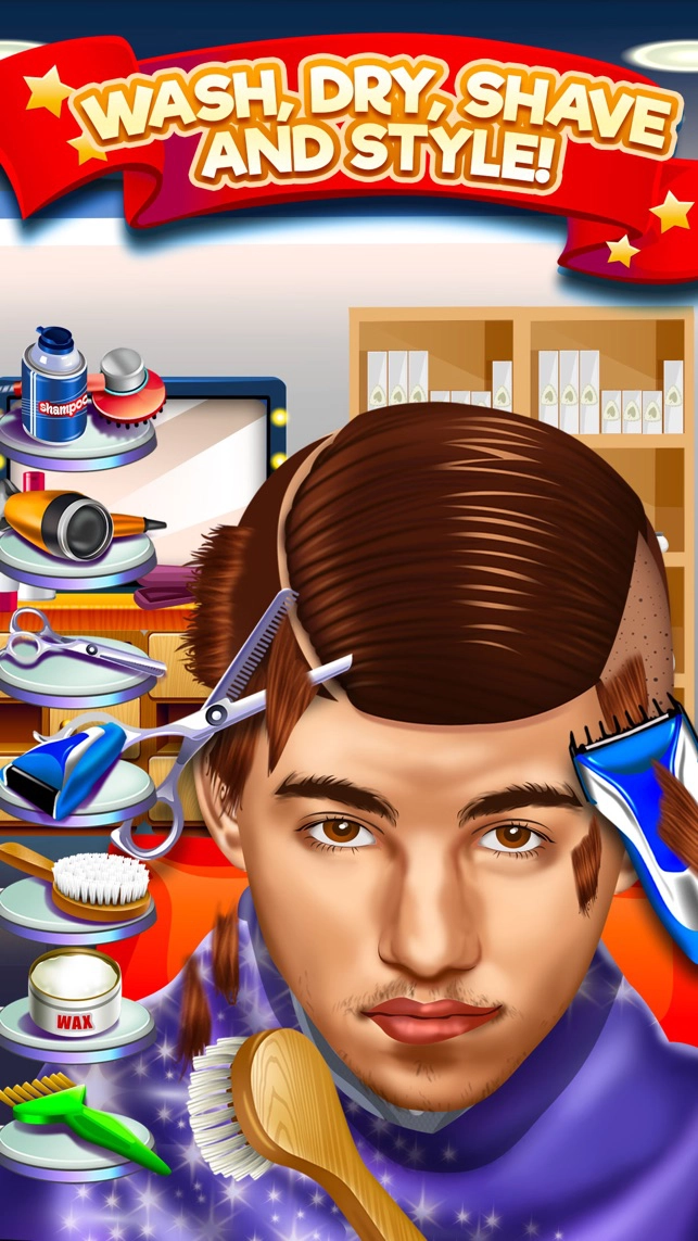 Kids Shave Salon Celebrity Games (Girls & Boys) - iPhone/iPad game play  online at 