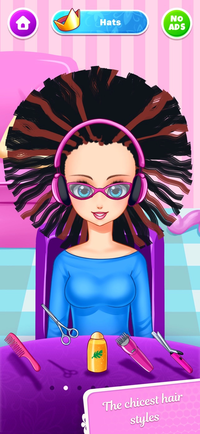 Girls Hair Salon - Makeover - تلعب لعبة iPhone/iPad على الإنترنت على  