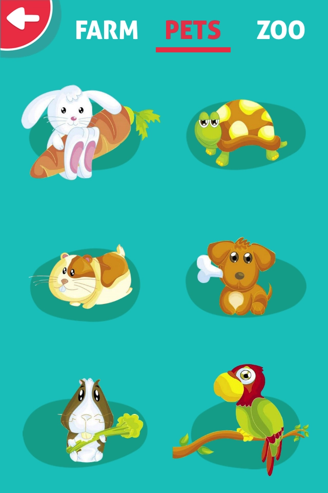 Cute Animals - Learn Animal Sounds, Noises & Names - iPhone/iPad game play  online at 